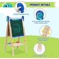 thumbnail image 5 of Ealing Kids Easel with Paper Roll ,Double-Sided Adjustable Whiteboard & Blackboard with Other Accessories,Art Supplies for Toddler  Ages 3+ Up, 5 of 8