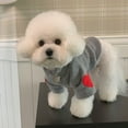 thumbnail image 4 of comerut Pet Pullover Fashionable Love Pattern Dog Shirt Comfortable Warm Cat Two-Legged Clothing Pet Supplies, 4 of 8