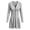 Gray, variant on Tqcoqu Women's Ribbed Knit Mini Dress,Full Zip V Neck Long Sleeve Slim Fit Flared Hem Casual Swing Dresses,Black Women's S-XXL