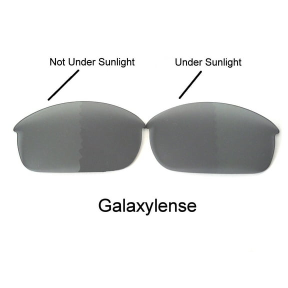Galaxy Replacement Lenses for Oakley Flak Jacket 2 Photochromic Transition Change To Darker Grey Color