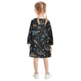 thumbnail image 3 of Girls' long-sleeved dress Dreamy Spaceship Girls' A-line dress with ribbed cuffs Soft and comfortable, 3 of 6