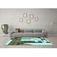thumbnail image 3 of Ahgly Company Indoor Rectangle Oriental Light Blue Modern Area Rugs, 5' x 8', 3 of 4