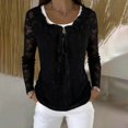 thumbnail image 2 of Womens Blouse Lace Long Sleeve With Camisole Casual Layered Plus Size Tops, 2 of 4