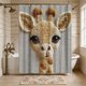 thumbnail image 4 of Yhmxh Decoración del baño Cortina de ducha con estampado de bordado falso, sin perforaciones, impermeable, especial para baño, resistente al agua y al moho. Gabinete de almacenamiento de baño, 4 of 5