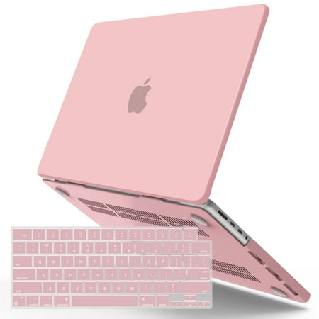 IBENZER Compatible with New MacBook Pro 16 Inch Case 2022 2021 M1 Pro Max A2485, Hard Shell Case with Keyboard Cover for Mac Pro 16 with Touch ID, Rose Quartz, T16XRQ+1