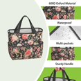 thumbnail image 4 of Garden Tool Bag,Pioneer Flower Floral Print Pattern Garden Tool Organizer,Garden Gifts,Waterproof Multi-Pocket Garden Tool Storage 11.8x5.5x11.4 Inch(Tools NOT Included), 4 of 6