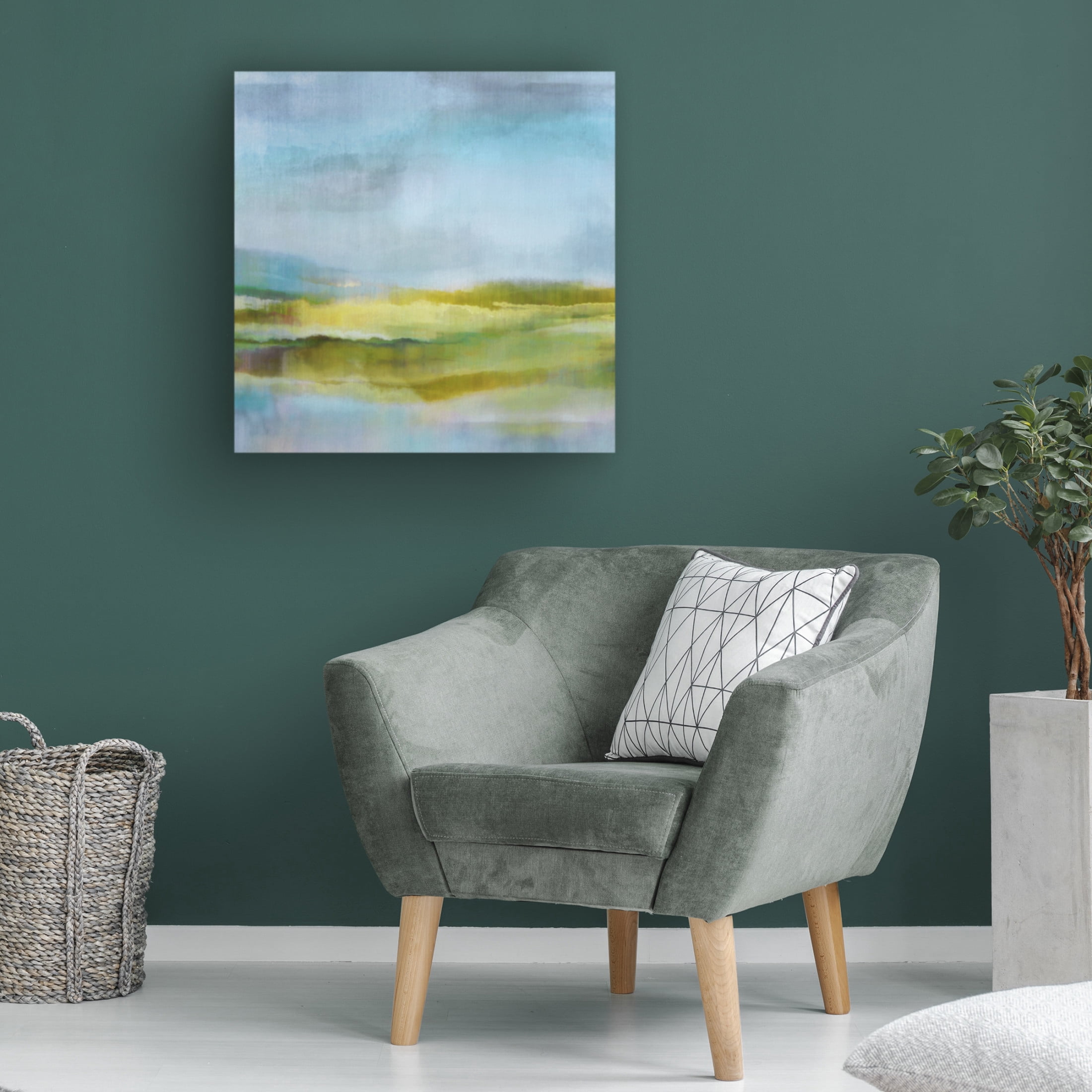 Canvas Wall Art - Cora Niele 'Wetlands I' Wall Art for Living Room, Bedroom, or Office Décor by Trademark Fine Art - 18 x 18 Inches