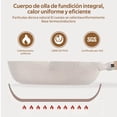 thumbnail image 4 of 18 Piezas Juego de Sartenes - Bateria de Cocina Sartenes Antiadherentes con Tapa de Cristal, Ollas de Cocina para Placas de Inducción y Gas, Sartenes Minimalistas (Beige), 4 of 7