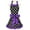 Purple, variant on Municipal Cotton Polka Dot Kitchen Apron Ruffle Side Womens Aprons for Cooking Baking Gardening with Pockets
