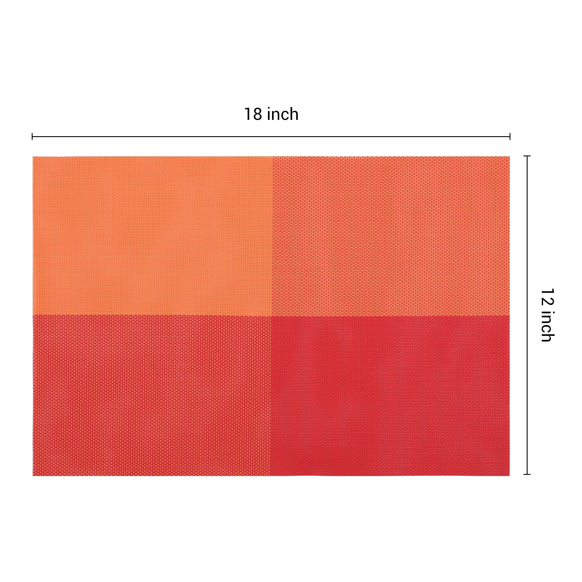 Unique Bargains Placemats for Kitchen Table Heat Resistant Table Placemats Orange