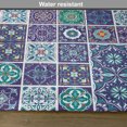 thumbnail image 6 of Ambesonne Ethnic Place Mats Set of 4, Traditional Mosaic Tile, Standard Size, Teal Indigo Navy Blue, 6 of 6