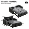 thumbnail image 5 of Rophefx 3 in 1 Convertible Sleeper Sofa Couch with Pullout Bed, Sherpa Loveseat Sofa with Storage and Pillows, Modern 2 Seater Futon Couch Bed for RV, Living Room, Bedroom and Small Space, 5 of 10