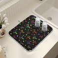 thumbnail image 7 of Ryvnso Neon Mushrooms Dish Drying Mat for Kitchen Countertop 16x18 Small Dish Pad Drainer Rack Dish Sink Mats, 7 of 7