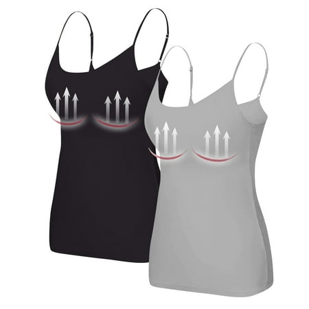 Nokdvo 2PC Yoga Racerback Tank Top for Women with Built in Bra Women s Padded Sports Bra Fitness Workout Running Shirts XL