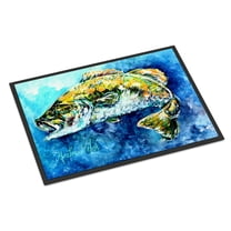 Carolines Treasures MW1210JMAT Bobby Bass Door Mat Indoor Rug or Outdoor Welcome Mat 24x36 Doormat  24H X 36W multicolor