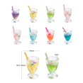 thumbnail image 2 of Transparent Resin Pendants Play Food Imitation Drink Mini Cup Mixed Color 29.5~34x16mm Hole: 2mm, 2 of 9