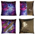 thumbnail image 1 of Funda de almohada ABPHQTO Galaxy Space Lentejuelas Reversible 45x45 cm, 1 of 2