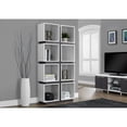thumbnail image 4 of Contemporary Home Living 71.25" White and Gray Contemporary with 8 Shelves Rectangular Bookcase, 4 of 4