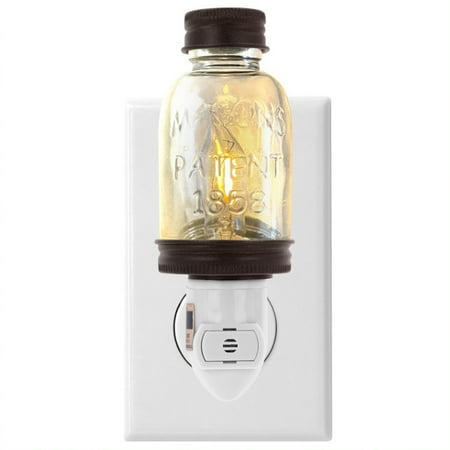 

Autumn Alley Bronze Mini Mason Jar Nightlight with Warm Light .3 Watt LED Bulb