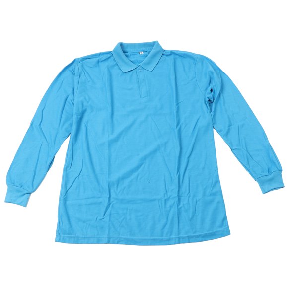 Col Rabattu T-Shirt de Travail, T-Shirt d'Usine Manches Longues Haut de Travail Efficacité Maximale