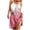 ☪095-Hot Pink, variant on Nuoqisi Women's Spring Summer Vacation Style Hawaiian Print V-Neck Strap Cover-Up Dress - Breezy Tank Silhouette with Tropical Pattern for Resort Getaways
