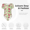 thumbnail image 6 of Uemuo Dragon Fruit 1 Pattern Women's One Piece Short Sleeve Swimsuit Rash Guard Surfing Modest Quick-drying Swimsuit Beach Essentials-Small, 6 of 9