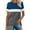 Navy, variant on asdoklhq T Shirts for Women Trendy Women's Casual Fashion Striped Printed T-shirt Round Neck Short Sleeve Green 3X
