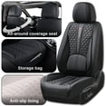 thumbnail image 4 of Fit for Subaru Legacy 2025, Faux Leather Full Set of 5 Seats With Lumbar Support Suitable for All Seasons, Black Car Seat Covers, Airbag-Compatible, 4 of 9