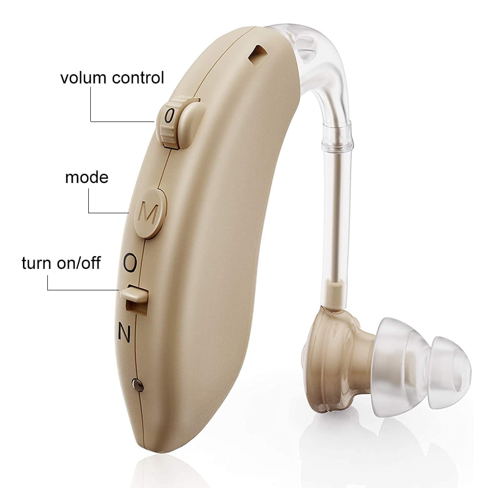 Hearing Aid Rechargeable Digital Adjustable Sound Amplifier Memory Ear Hooks Intelligent Noise Reduction 