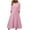Pink, variant on Dresses For Women 2024 Fashion Solid Color Round Neck Long Frock Casual Loose Versatile Long Frock Daily Commuting