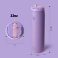 thumbnail image 3 of BOTTLE BOTTLE Stainless Steel Water Bottle with Straw Lid and Handle 32 oz Vacuum Insulated Cup for Sports Travel Gym Hiking, Leak-Proof Wide Mouth Water Bottles for Men and Women,violet, 3 of 7