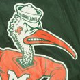 thumbnail image 6 of Men's Mitchell & Ness Green Miami Hurricanes Anorak Vintage Logo Half-Zip Hoodie Jacket, 6 of 7
