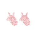 thumbnail image 2 of BemeyourBBs Toddler Baby Girl Summer Clothes Newborn Baby Girl Mothers Day Fathers Day Outfit Mama's Girl Daddy's Girl Daisy Print Flying Sleeve Square Neck Shirt Tops and Bow Shorts Set, 2 of 9