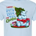 thumbnail image 4 of Inktastic I Wanna Hippopotamus for Christmas Cute Hippo T-Shirt, 4 of 5