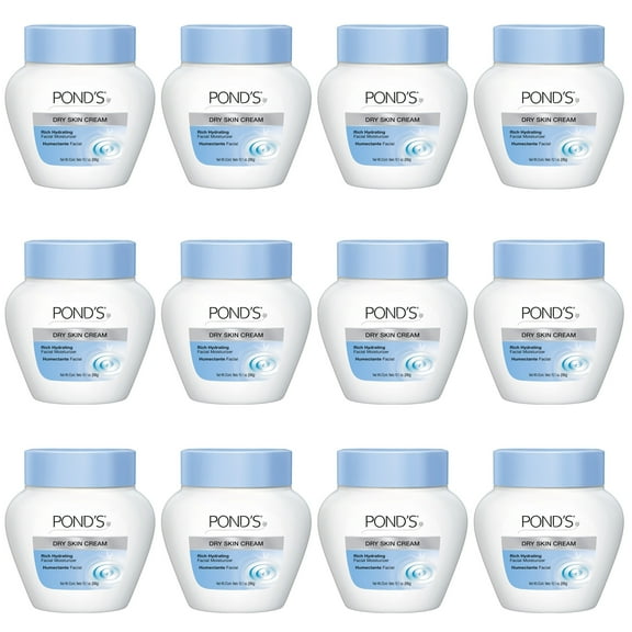 Ponds Dry Skin Cream Facial Moisturizer Rich Hydration 10.1 oz 286g (Pack of 12)
