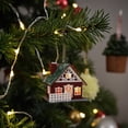 thumbnail image 4 of QuickGo Christmas Village House Decoration, Light Up Winter Snow Scene Mini House Figurine, Rustic Holiday Tabletop Ornament for Xmas Home Decor, 4 of 4
