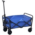 thumbnail image 1 of CoSoTower Chariot de Jardin Pliable et Rabattable, Chariot de Pelouse Robuste avec Roues Universelles et Poignée Réglable, Bleu, 1 of 7