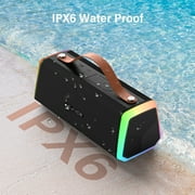 VILINICE Outdoor Speaker with RGB Lights, Portable Bluetooth Speaker, IPX6 Waterproof, TWS Pairing, Bluetooth 5.3/AUX/TF/USB, 20W Stereo Sound, Wireless Speaker for Home, Outdoor and Travel