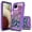 Purple Marble, variant on Samsung Galaxy A12 Case, Rosebono 3in1 Hybird Graphic Designed Gradient Quicksand Glitter Liquid Floating with Frame Bumper Protective Armor Case Samsung Galaxy A12 (Purple Marble)