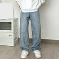 thumbnail image 5 of Jeans Men Baggy Street Style Vintage Spring Wide Leg Denim Jeans Casual Loose Fit Relaxed Mens Pants, 5 of 9