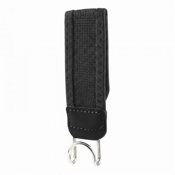 Milageto 2xAdjustable Waist Buckle type Elastic Waist Belt Easy to Wear Hook Closure Belt for Pants Fit Adjustment Black