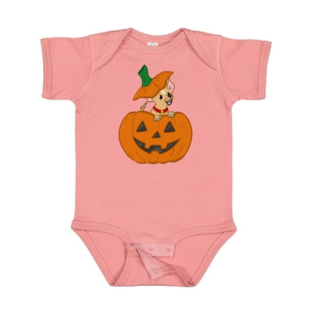 

Inktastic Halloween Chihuahua Pumpkin Boys or Girls Baby Bodysuit