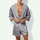 thumbnail image 1 of Batas para hombre, informales y de moda, de color sólido, con tirantes, capucha y manga corta, pijamas para hombre, blusa, 1 of 5