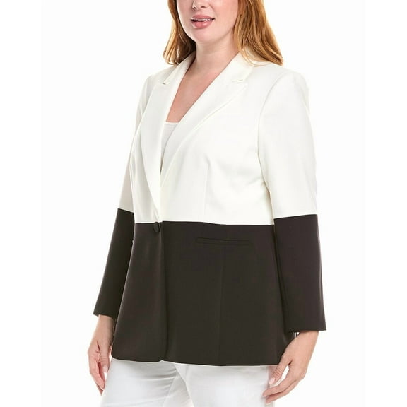 Tahari ASL womens  Plus Blazer, 16W, White
