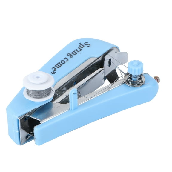 HOMEMAXS Mini Portable Handheld Sewing Machine Quick Stitch Tool for Fabric Clothing (Random Color)