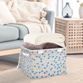 thumbnail image 3 of Yayeee Collapsible Cube Storage Bin with Lid Fabric Closet Decorative Basket with Handles, Small Pink Flower, 3 of 7