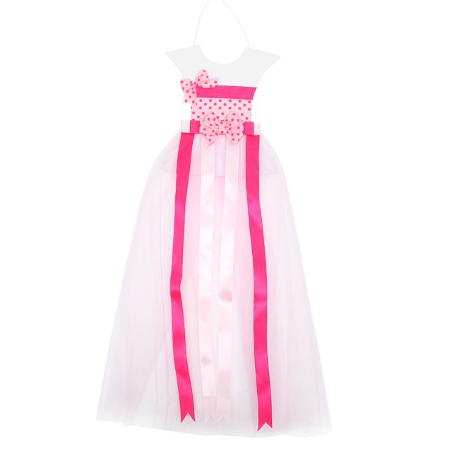 Shisuyan Organisateur de Nœuds pour Cheveux Filles Robe Rose Modélisation 1Pcs 27.6x8.7in