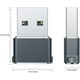 thumbnail image 4 of Basesailor Adaptador USB a USB C, paquete de 2, USB C hembra a macho OTG cargador tipo C convertidor para Apple Watch Ultra iWatch 7 8 9, iPhone 14 13 12 11 15 Plus Pro Max, AirPods, iPad Air, Samsung, 4 of 4