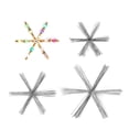 thumbnail image 1 of 30 Pcs Snowflake Wire Metal Wire Snowflake Forms 8-Petal Snowflake Beading Wire for DIY Beaded Snowflakes Christmas Decor, 1 of 7