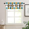 thumbnail image 4 of Aztec Valances Curtains Southwest Tribal Navajo Ethnic Abstract Geometric Print Rod Pocket Window Curtains for Living Room, Bedroom, Kitchen, Bathroom,1 Panel, 54" W x 18" L, 4 of 6